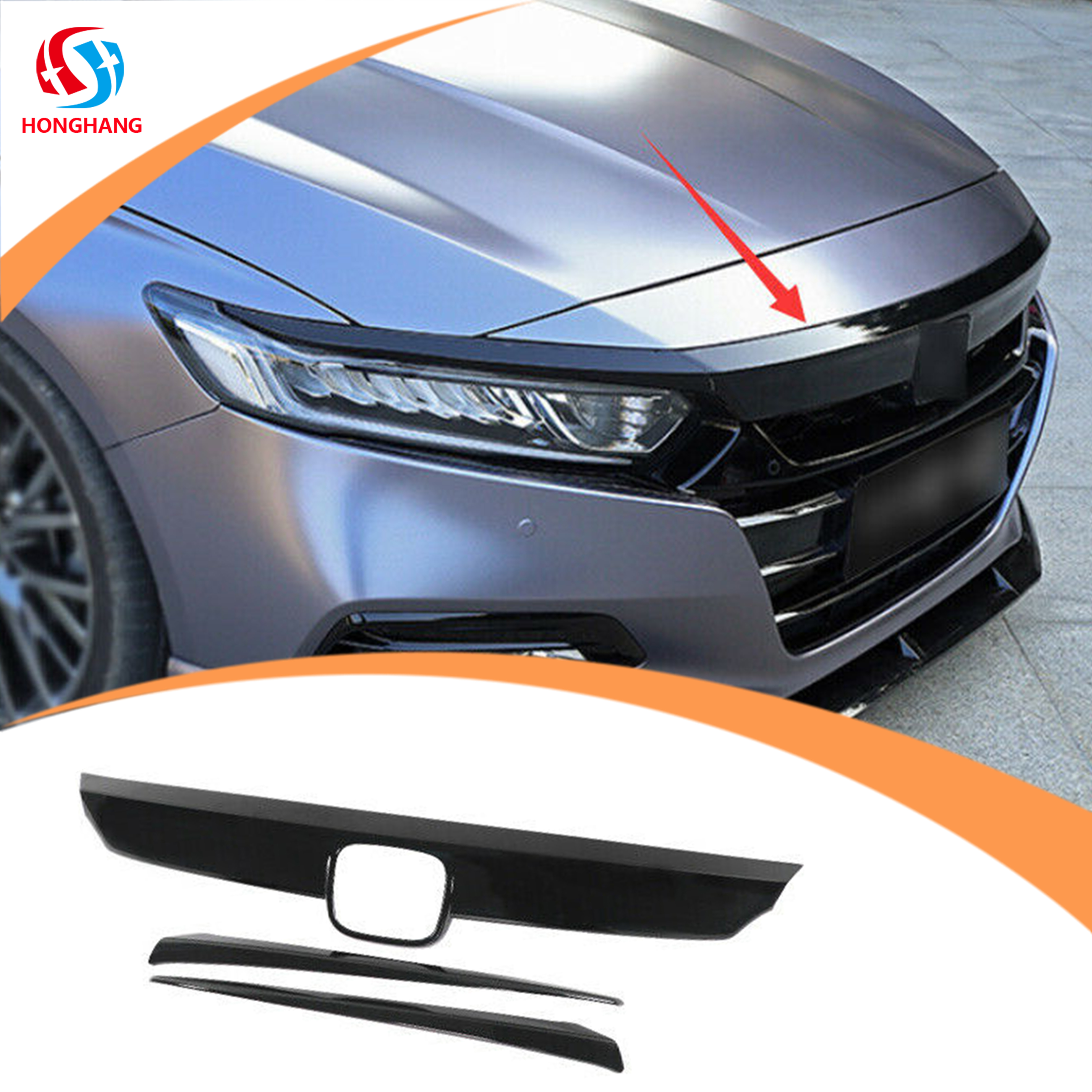Front Grille Trim For Honda Accord 2018-2020