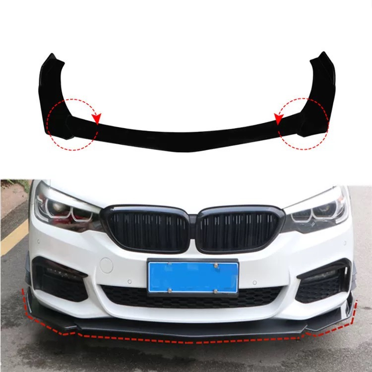 3-stages Type D Universal Front bumper Lip For All Cars 