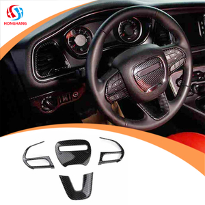 Auto Accessories Steering Wheel Cover Decor For Dodge Charger 2015+