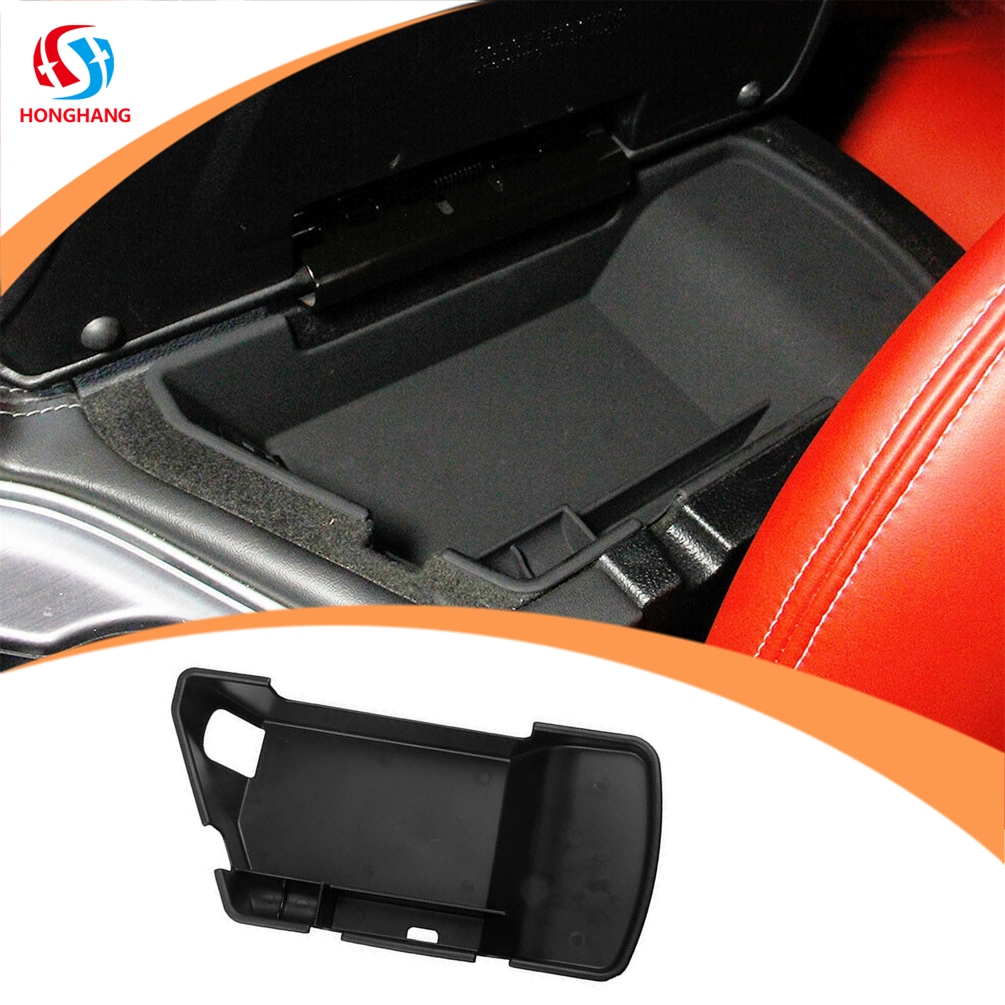 Center Console Armrest Storage Box Organizer Tray for Dodge Challenger